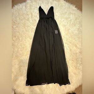 Lulus Heavenly Hues Black Maxi Dress